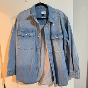 Jean Shacket with Rhinestones